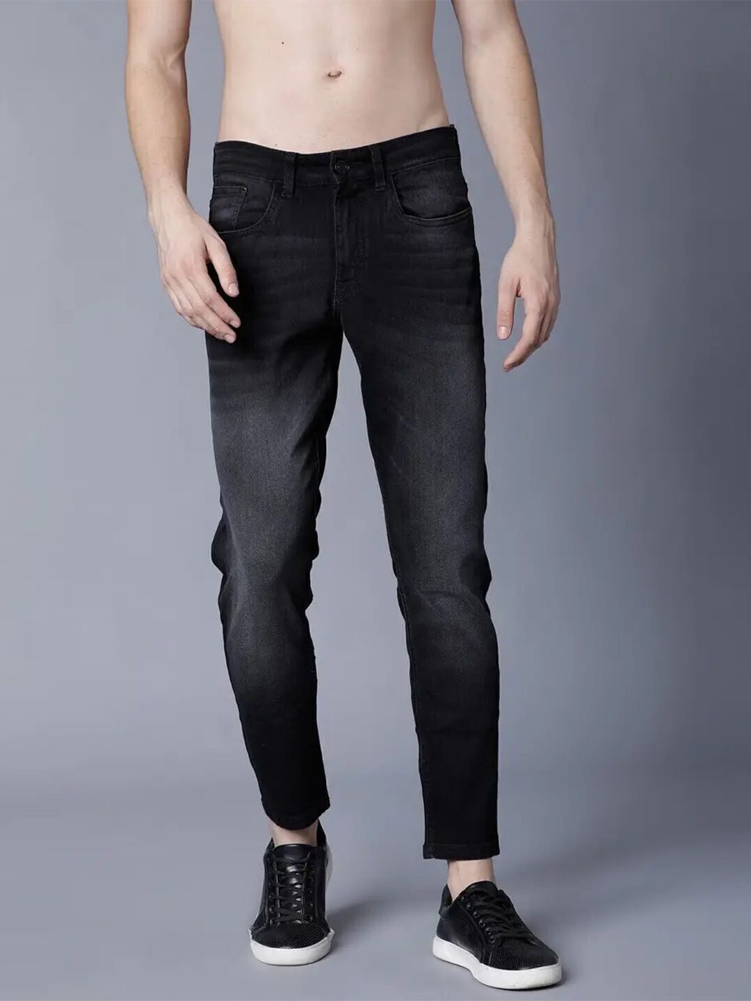 BREXX Men Smart Regular Fit Mid-Rise Light Fade Stretchable Jeans