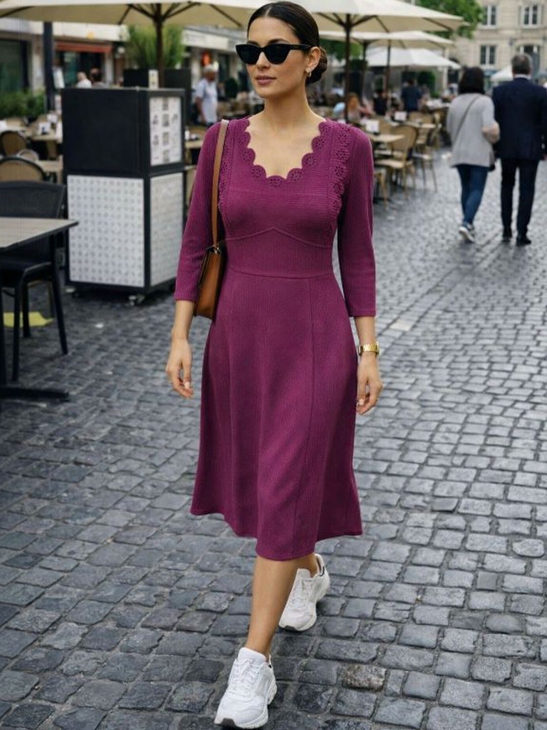 ZEUGEN Fit & Flare Midi Dress