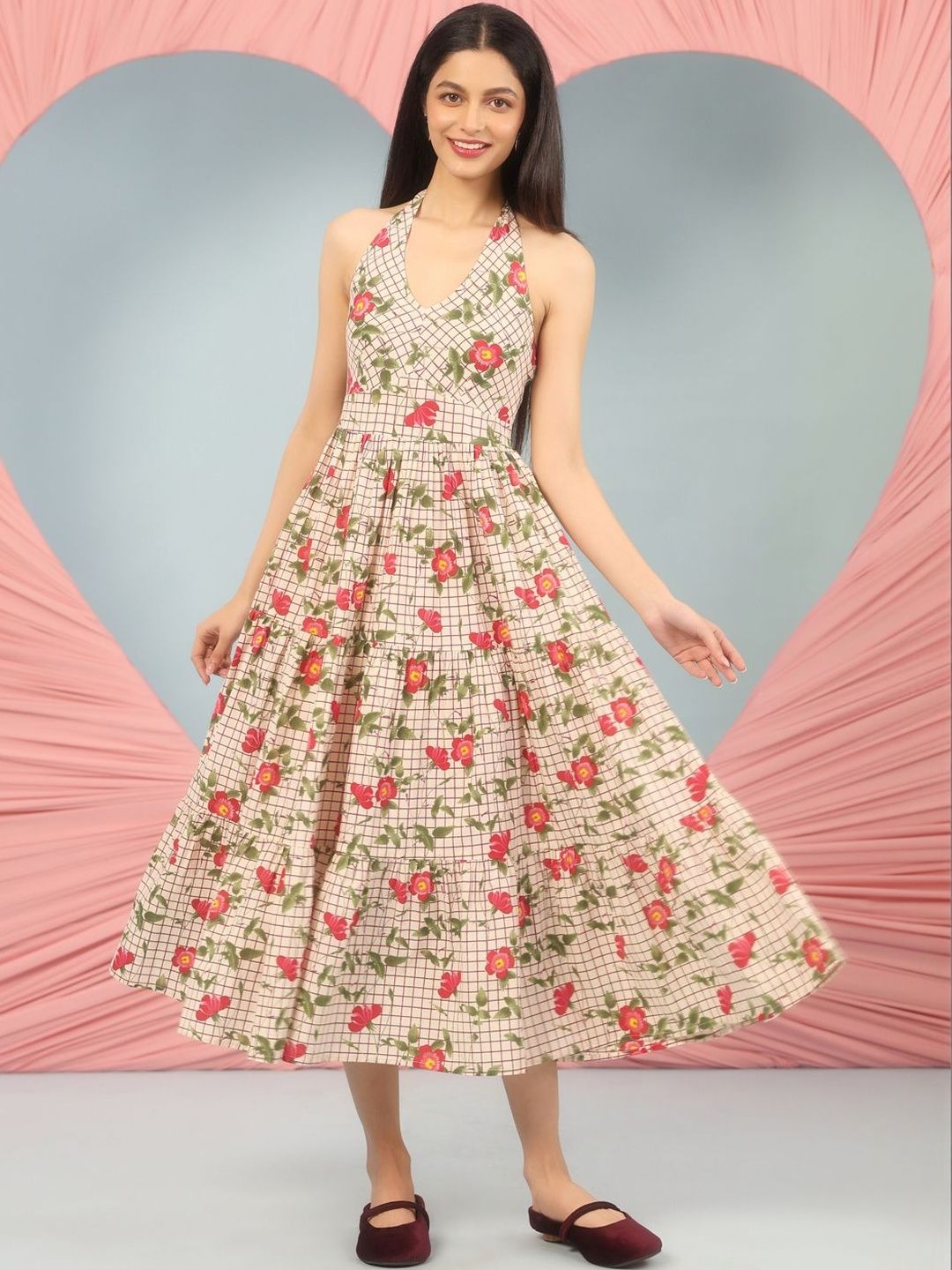 Buy anayna Printed Halter Neck Dress - Dresses for Women 30560723 | Myntra