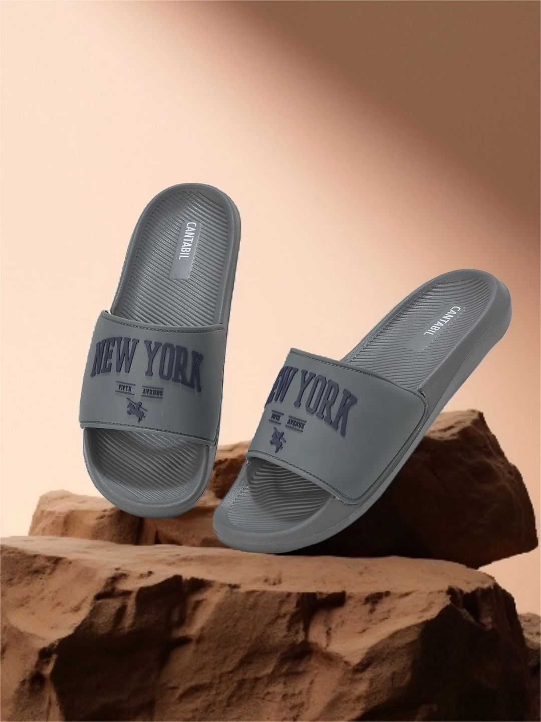 Cantabil Men Textured Flip Flops