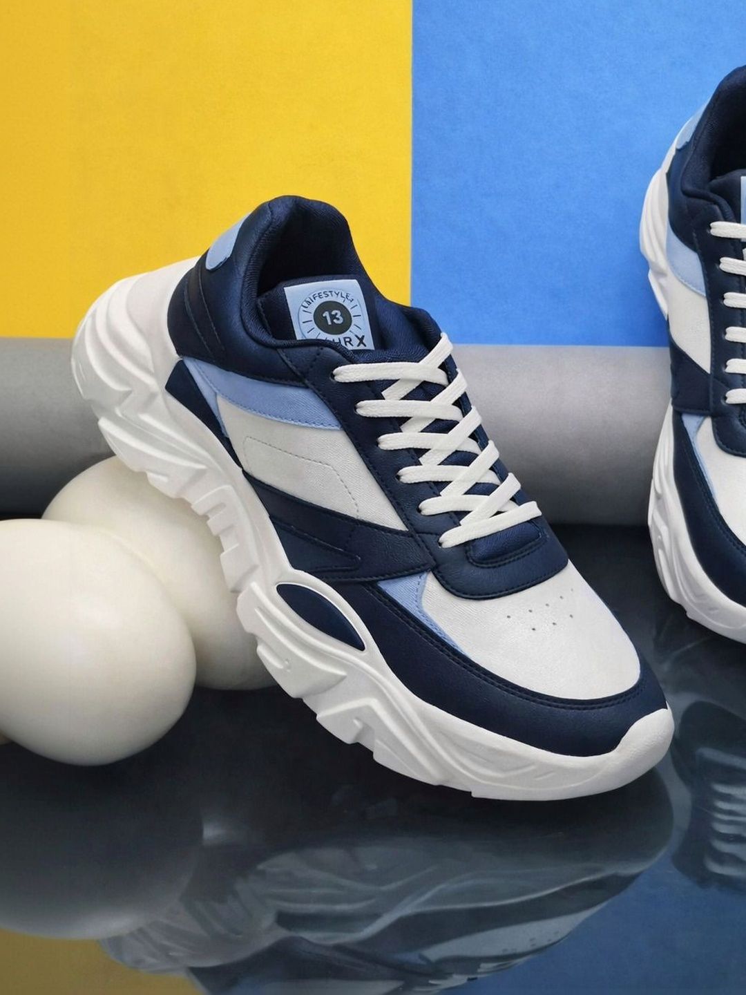 HRX by Hrithik Roshan Men Colourblocked PU Sneakers