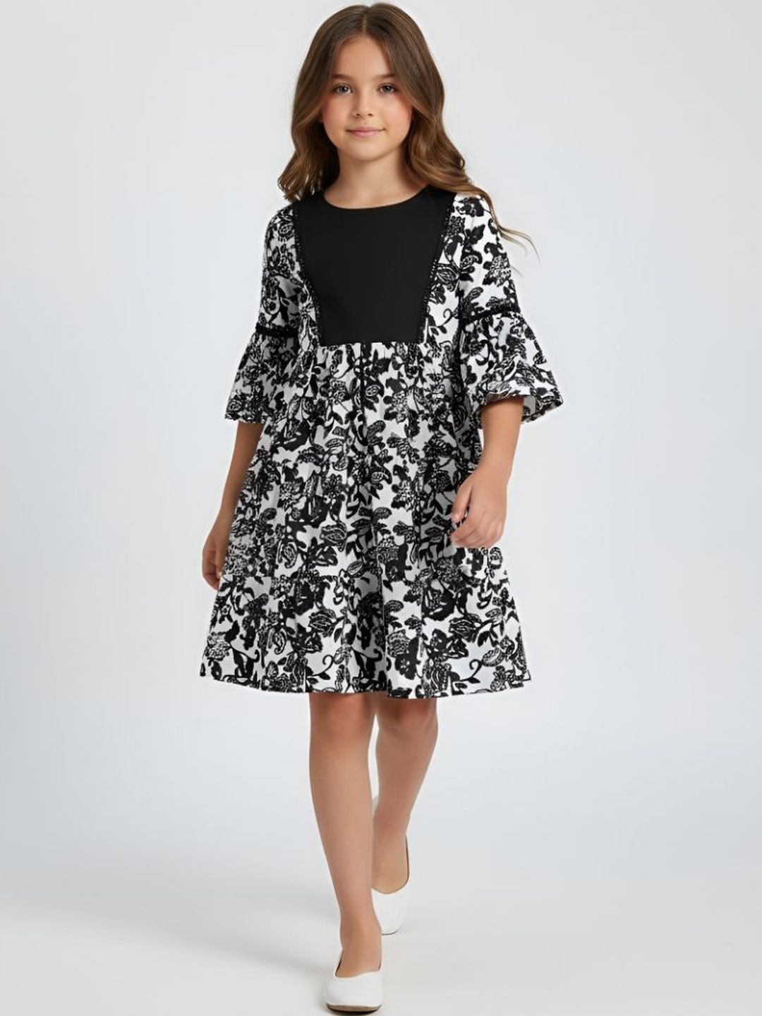 BAESD Floral Print Fit & Flare Dress