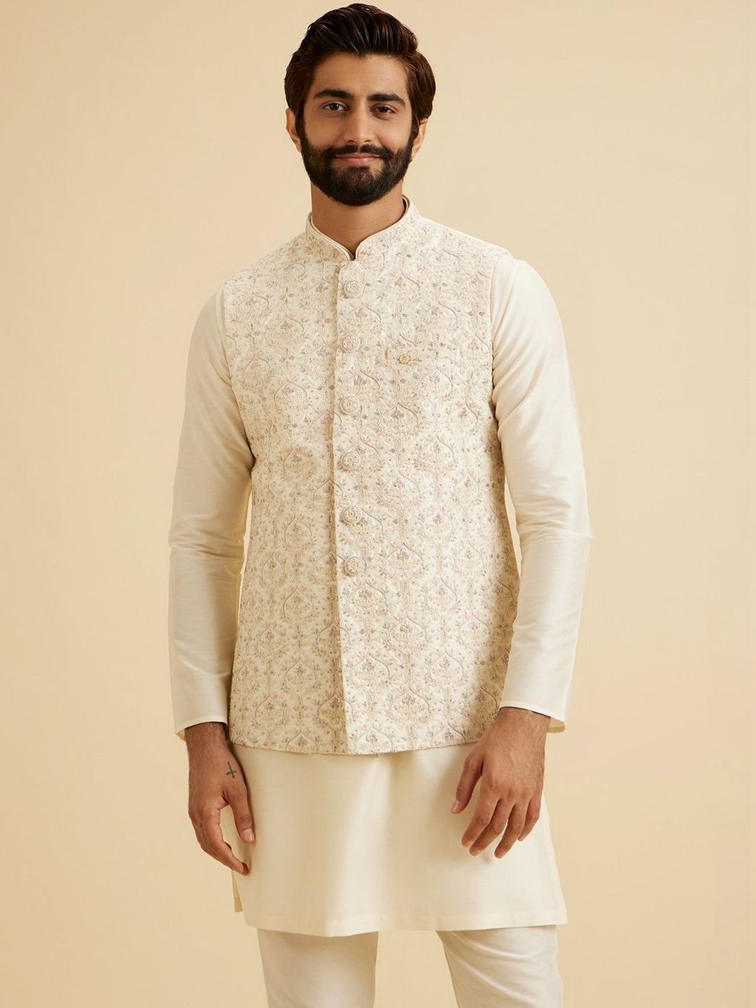 Manyavar Embroidered Nehru Jackets