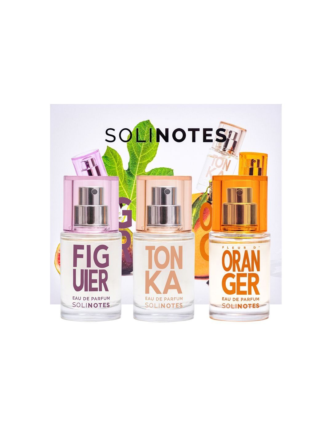 Solinotes Set Of 3 Oranger, Figuer & Tonka Eau de Parfum - 15 ml Each