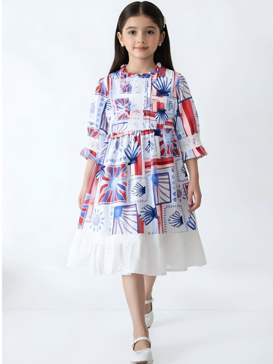 BAESD Print Peplum Dress