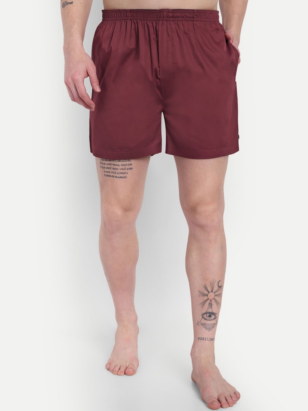 MINJAR Pack Of 2 Cotton Mid-Rise Boxer