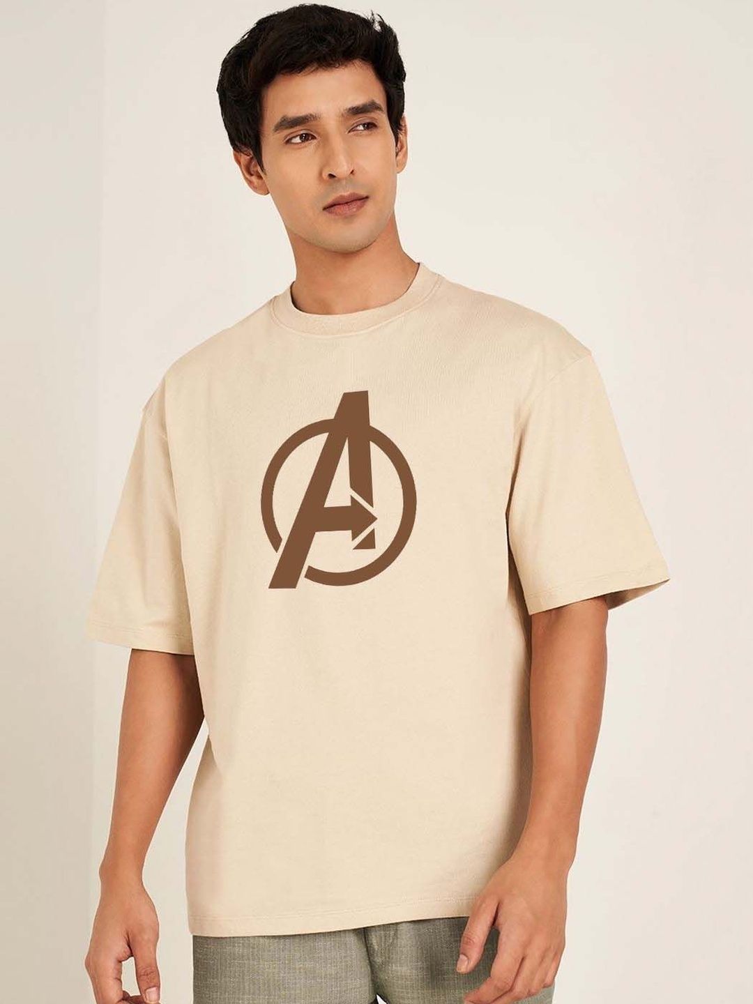 Organic Chics Men Avengers Printed Pure Cotton Blend Anti Odour T-shirt
