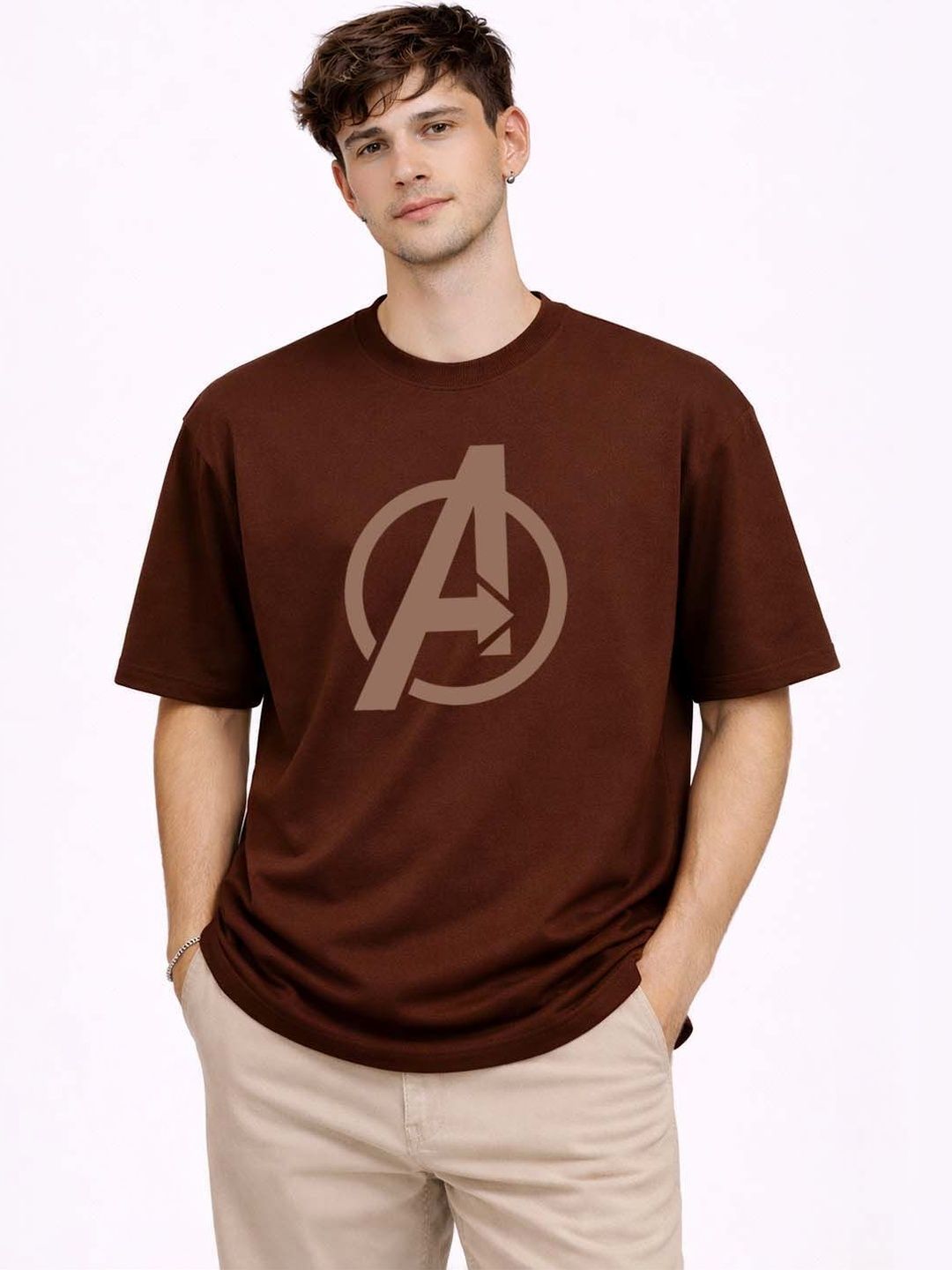RuledBySun Men Avengers Printed Pure Cotton Blend Anti Odour T-shirt