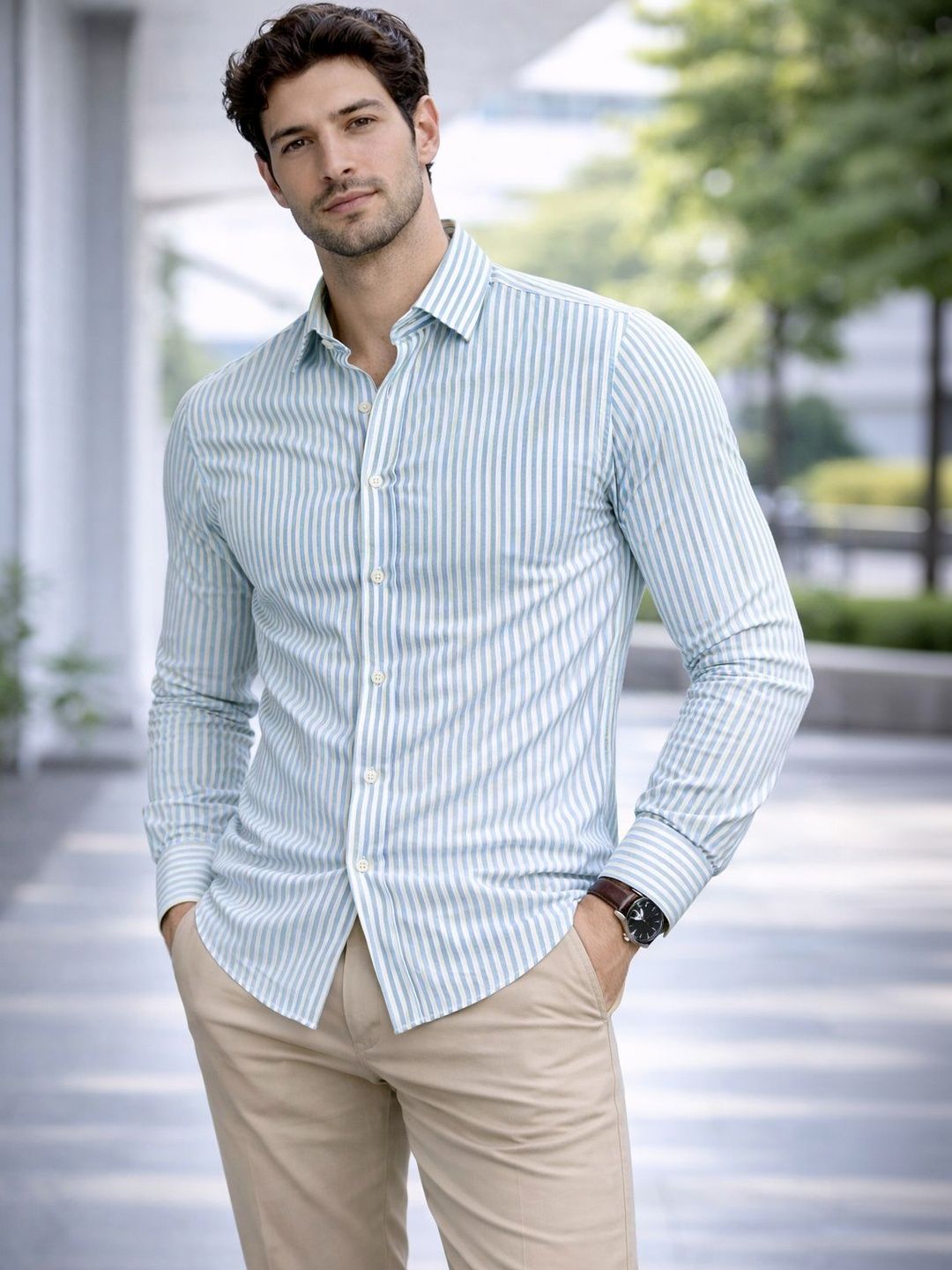 Metronaut Men Striped Casual Shirt
