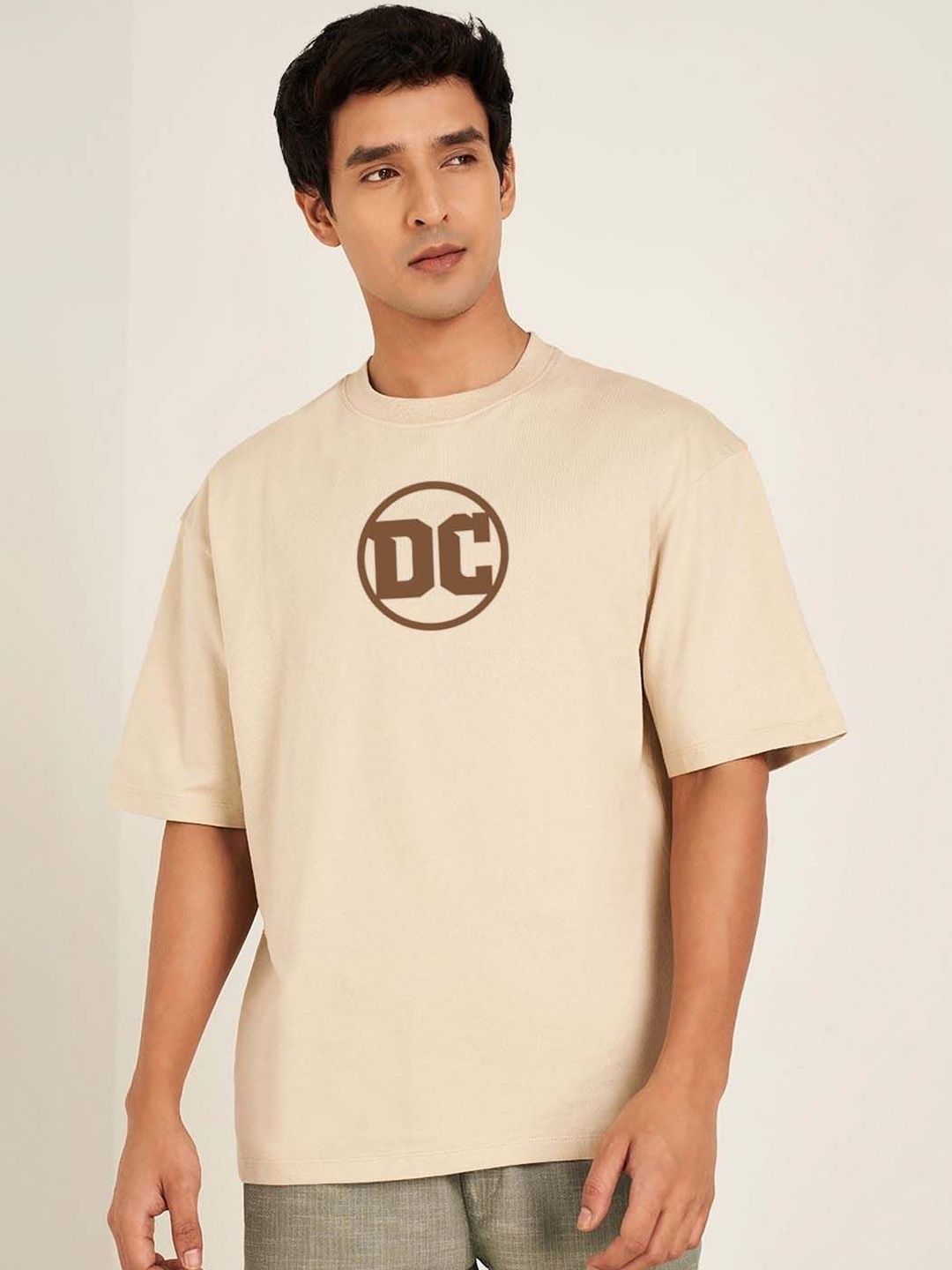 RuledBySun Men Brand Logo Printed Pure Cotton Blend Anti Odour T-shirt