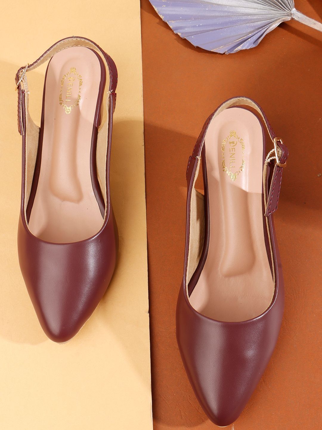 Denill Block Pumps with Buckles