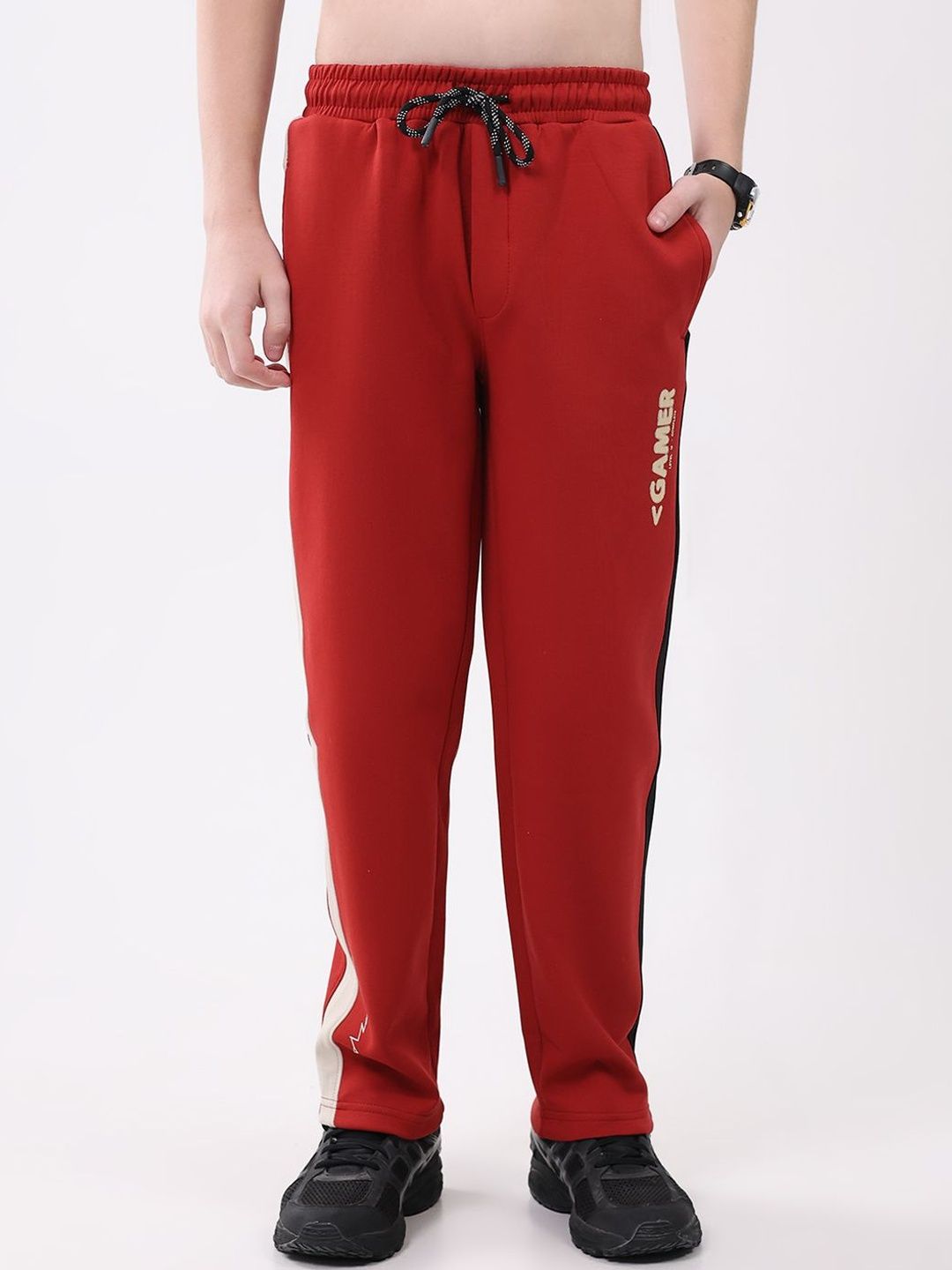 Monte Carlo Boys Cotton Mid-Rise Track Pants