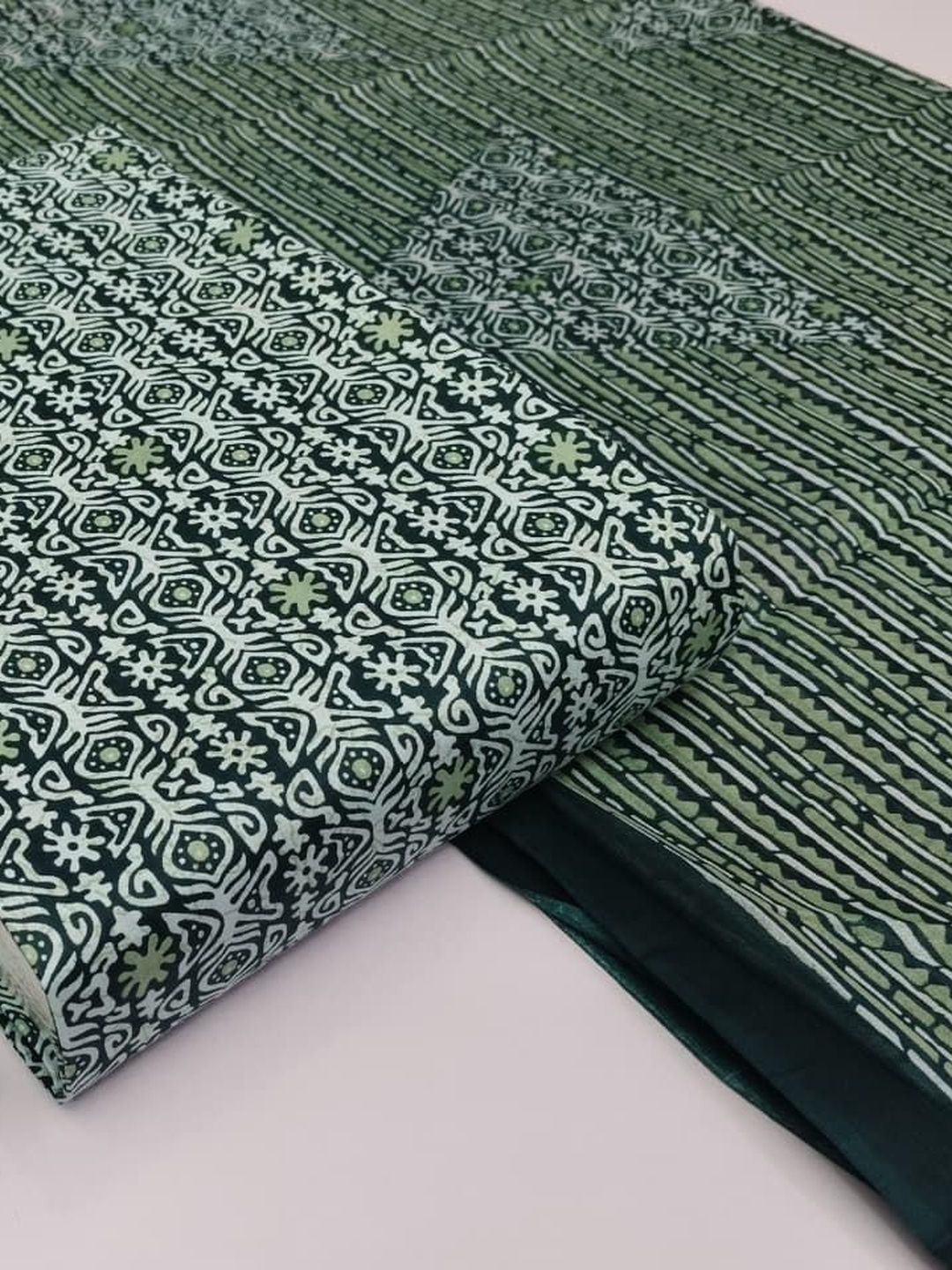 Keshar Printed Pure Cotton Unstitched Dress Material
