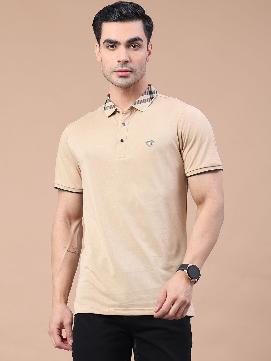 V-Mart Men Polo Collar Pockets T-shirt