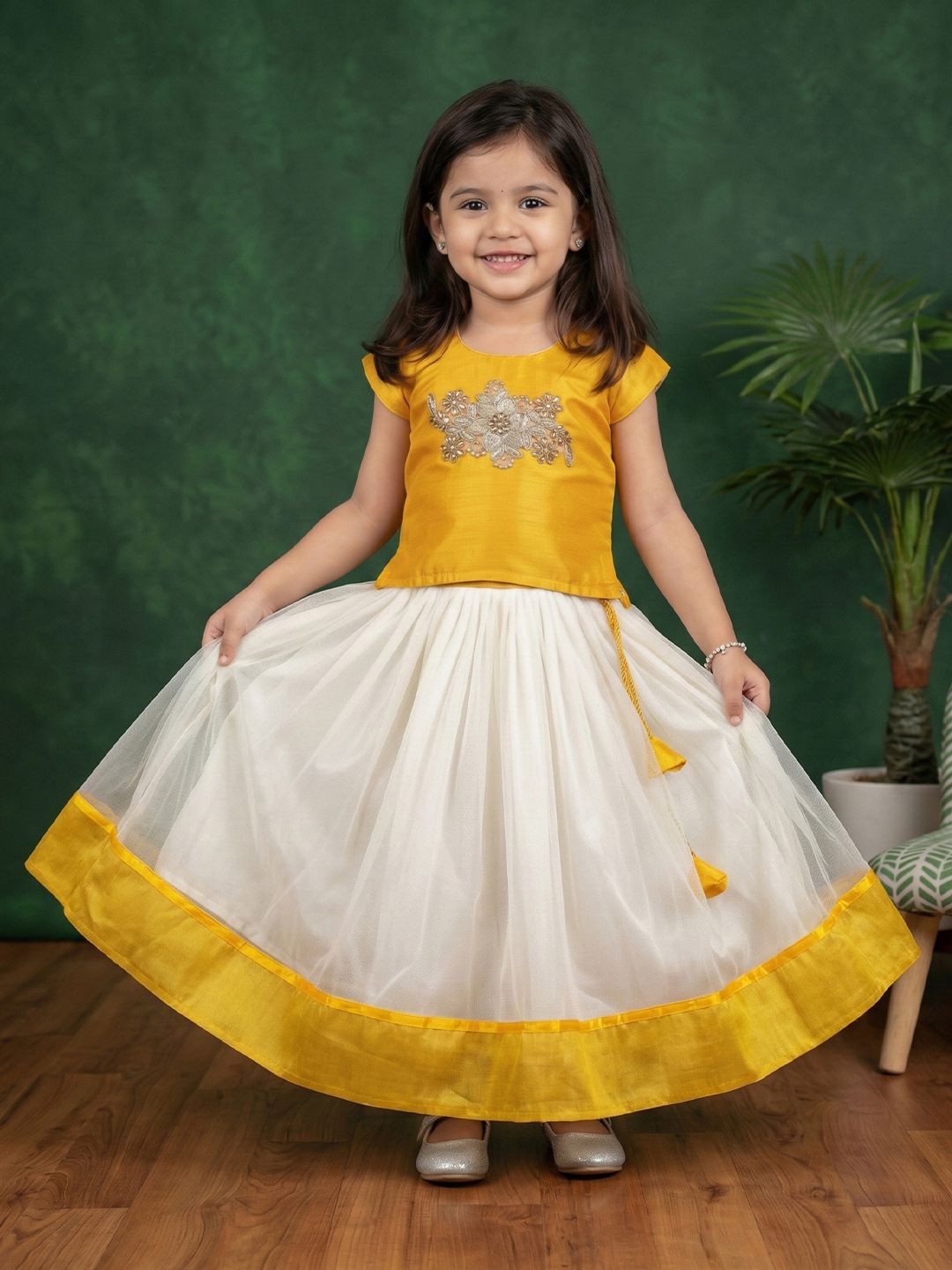 STANWELLS KIDS Girls Embroidered Printed Lehenga Choli Dress