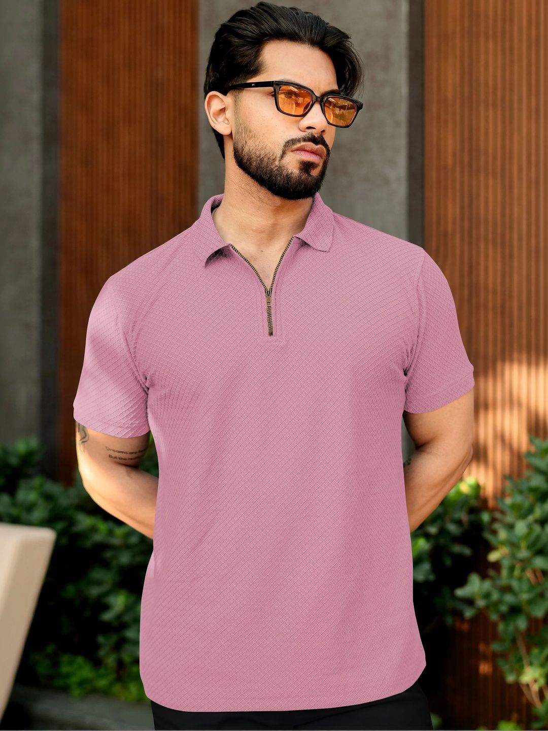 KAJARU Men Polo Collar T-shirt