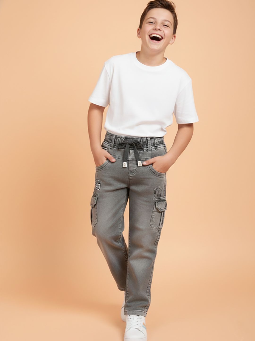 JFR Boys Straight Fit Low-Rise Light Fade Jeans