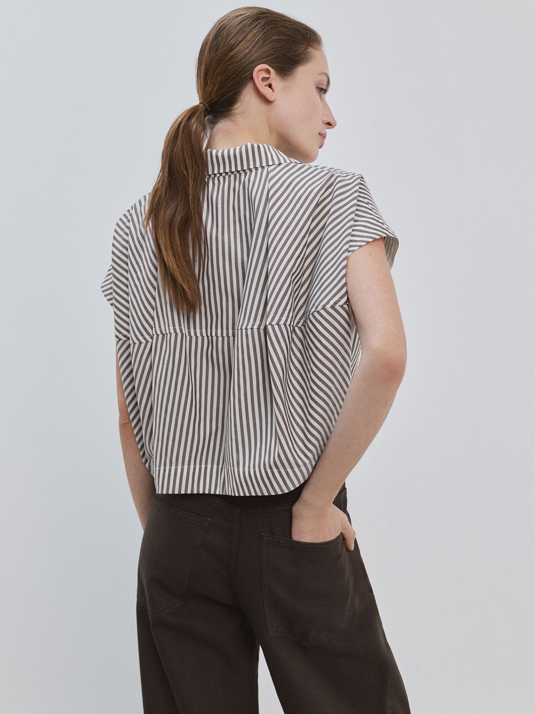 Striped Extended Sleeves Shirt