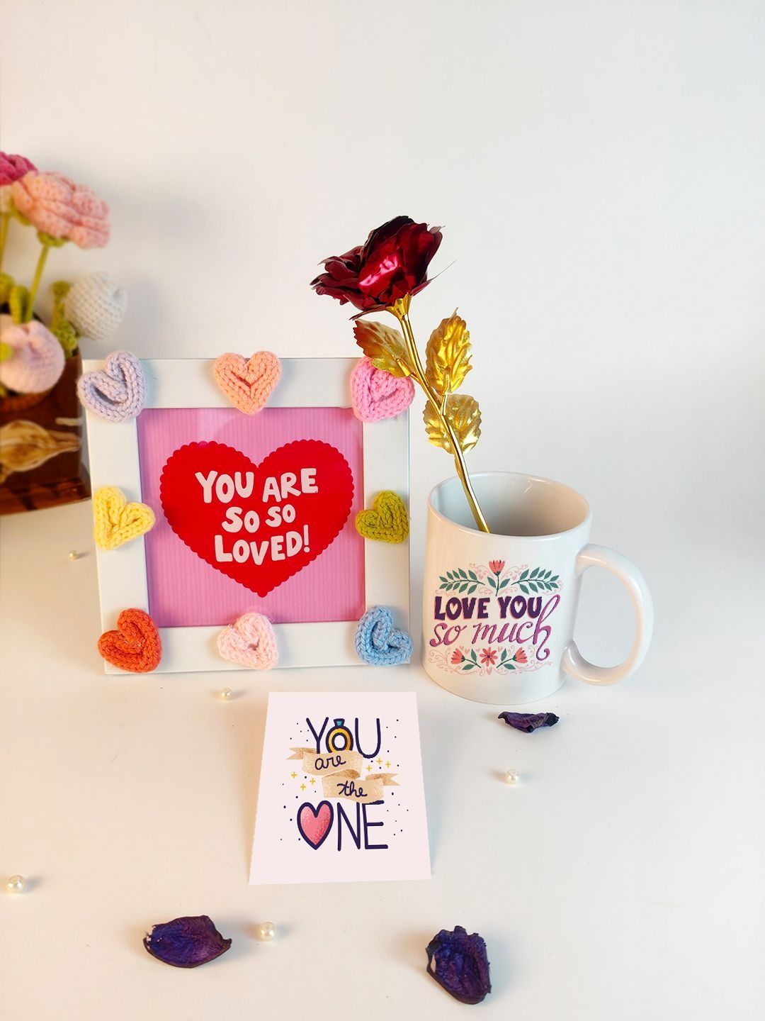 Giftii Red Ceramic Valentine Home Gift Sets