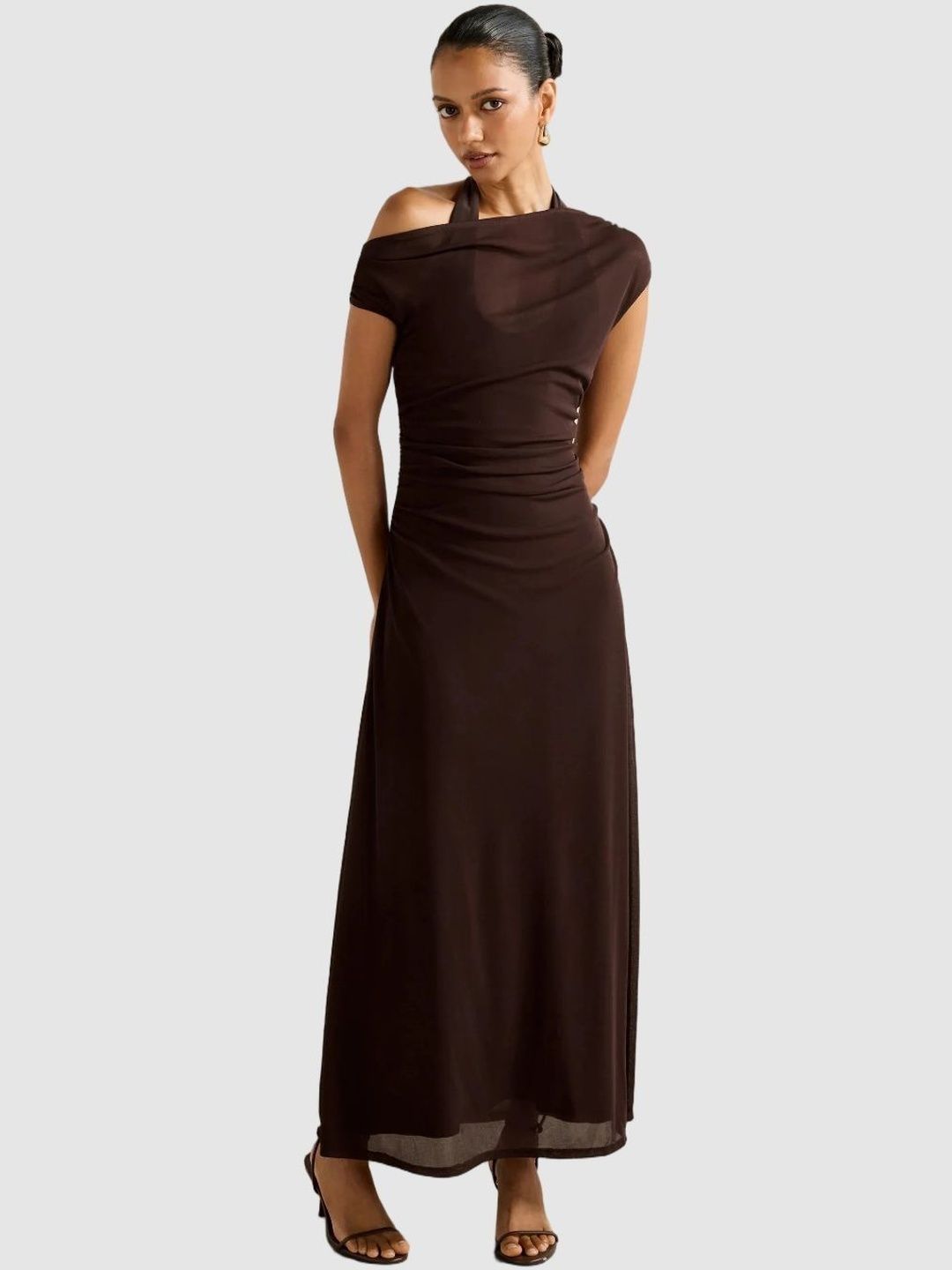 Halter Neck Sheath Maxi Dress