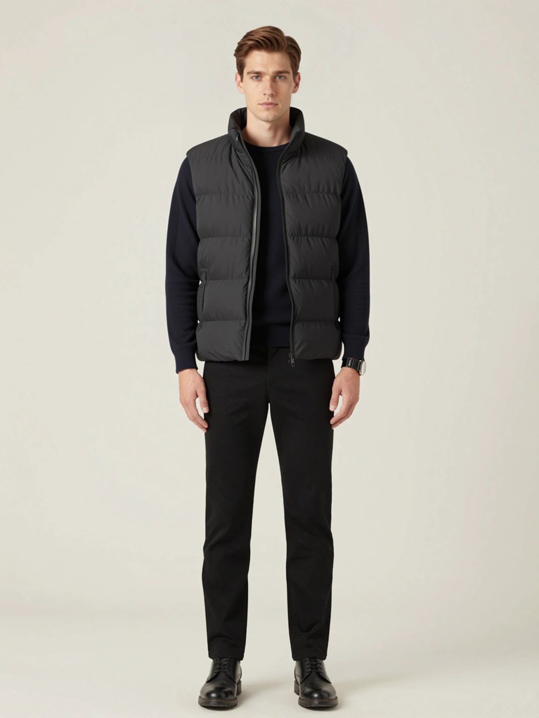 ANDREW HILL Mock Collar Puffer Jacket