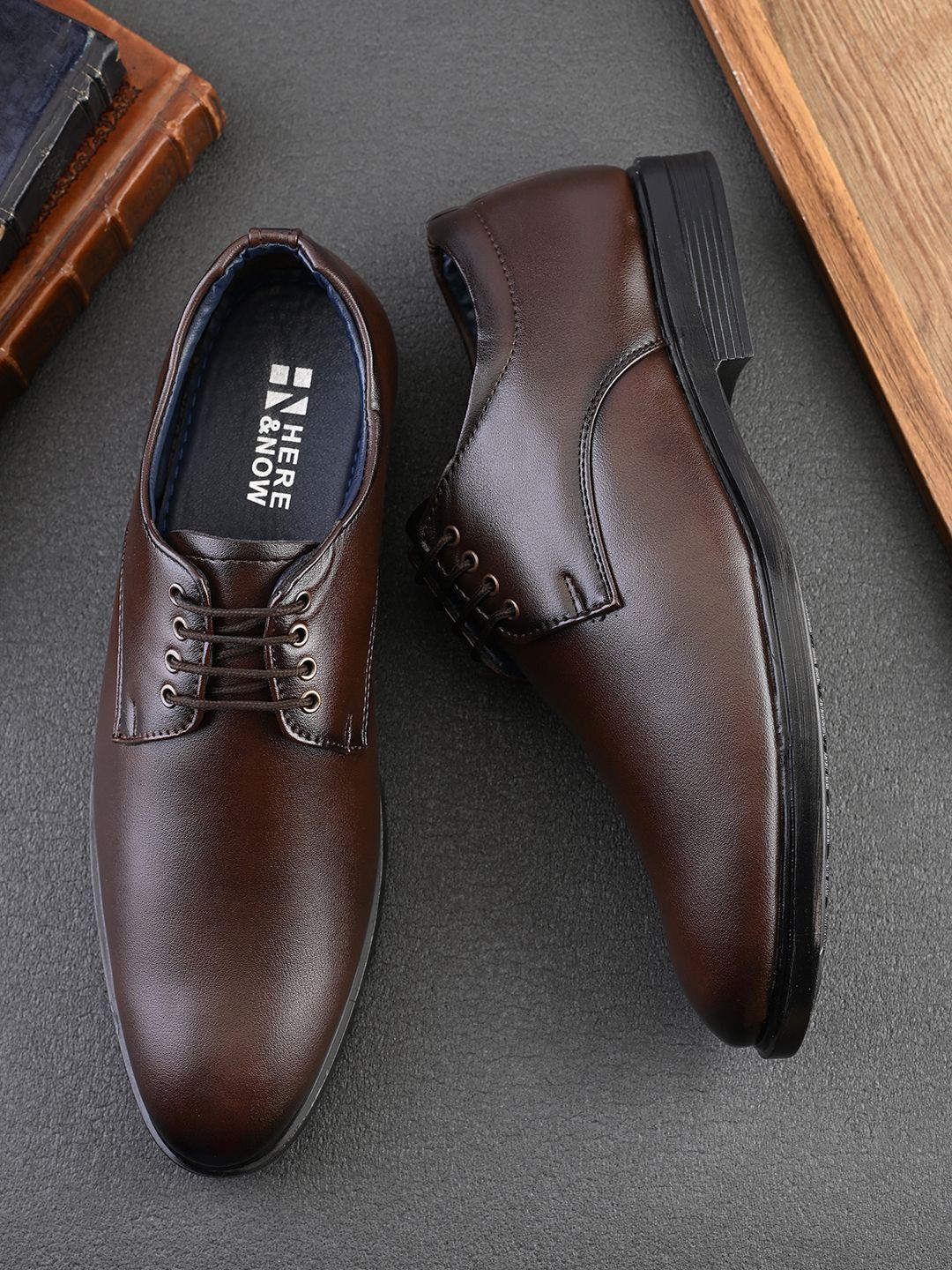 HERE&NOW Men Lace-Ups Formal Derbys