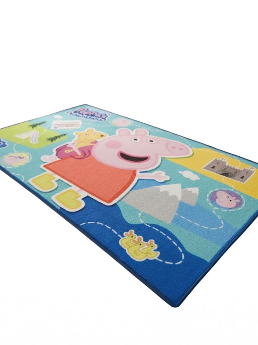 Athom Living Athom Living Peppa Pig Character Theme Kids Nylon Carpet Blue Anti Skid 90x150 cm