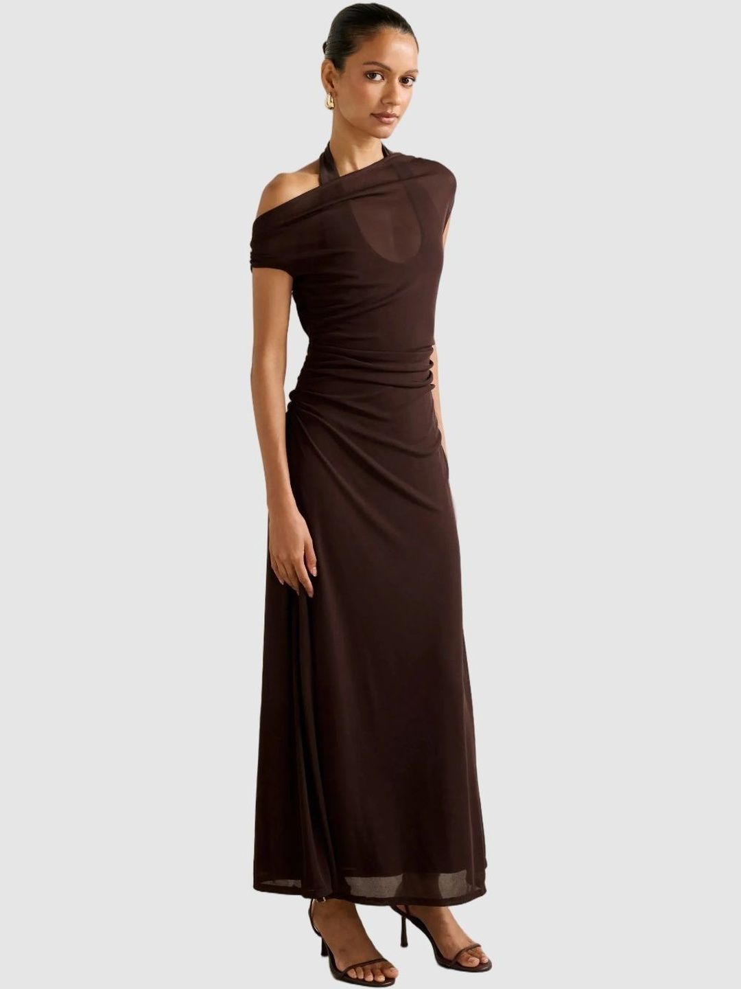 Halter Neck Sheath Maxi Dress