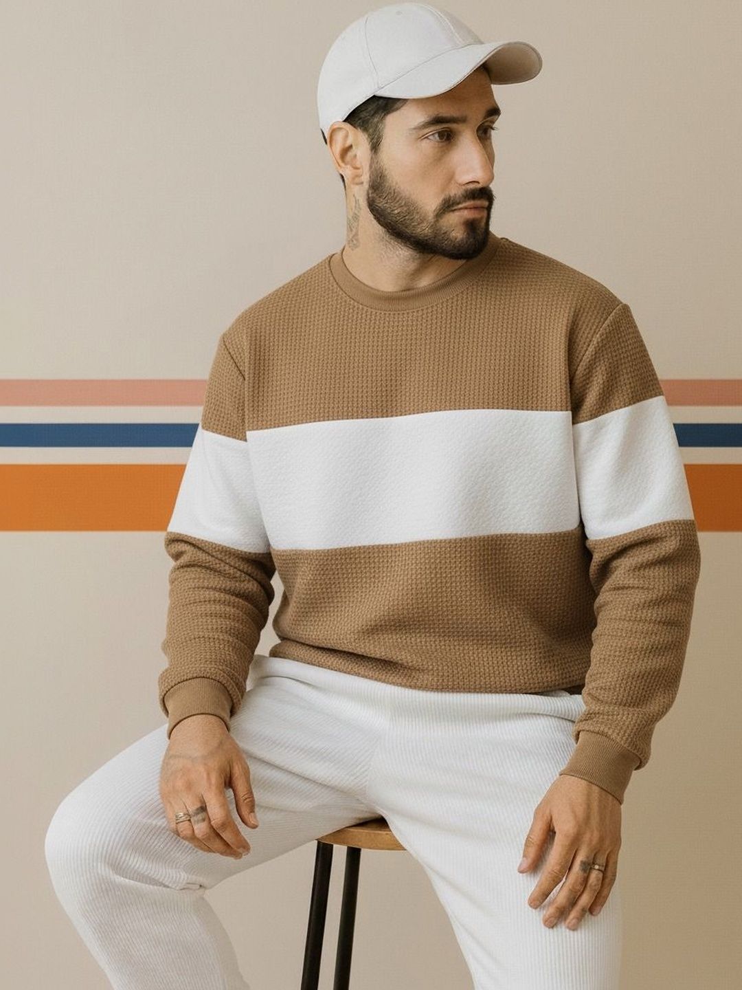 Mobox Men Colourblocked T-shirt