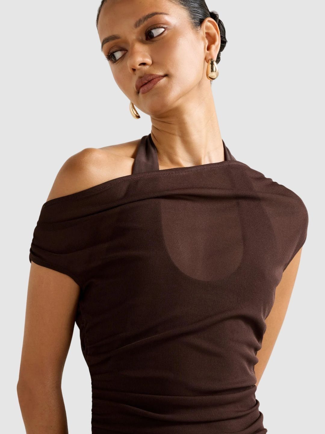 Halter Neck Sheath Maxi Dress
