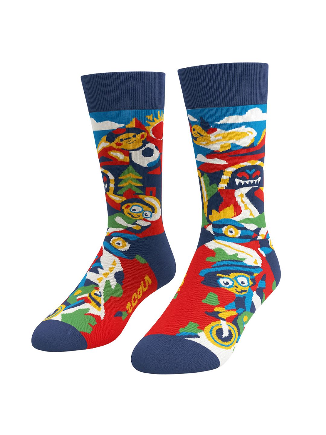 JUMPLINGS Men Patterned Cotton Calf Length Socks