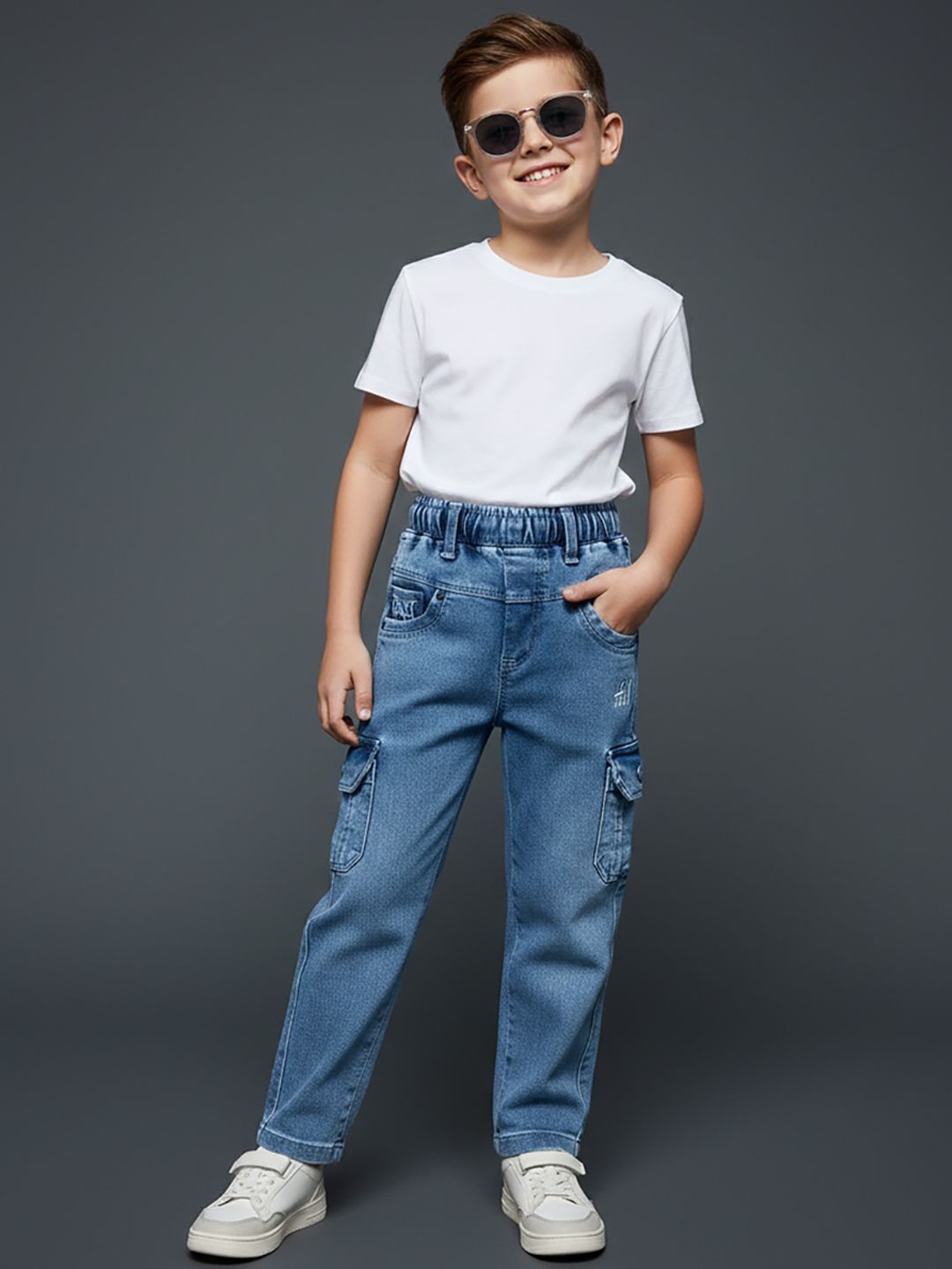 JFR Boys Straight Fit Mid-Rise Light Fade Jeans