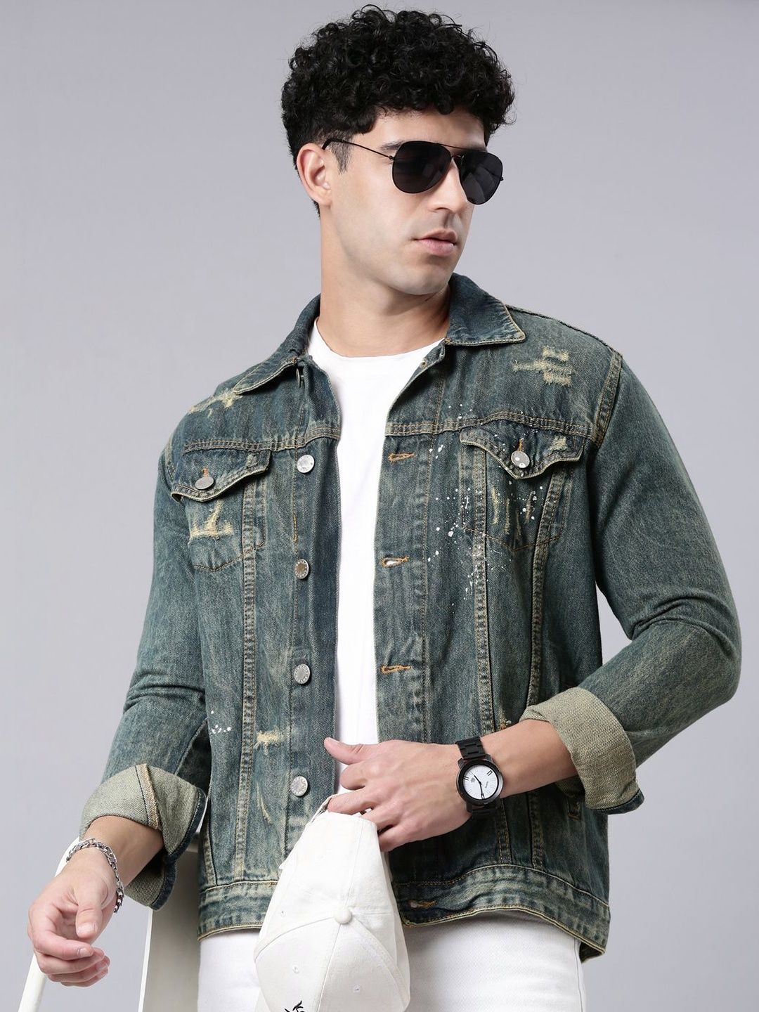 CINOCCI Men Denim Jacket