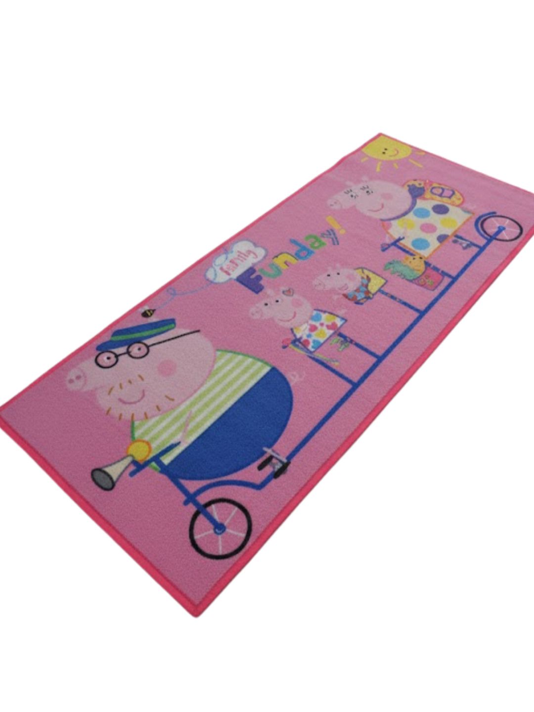 Athom Living Athom Living Peppa Pig Character Theme Kids Nylon Runner Carpet Pink Anti Skid 60x140 cm