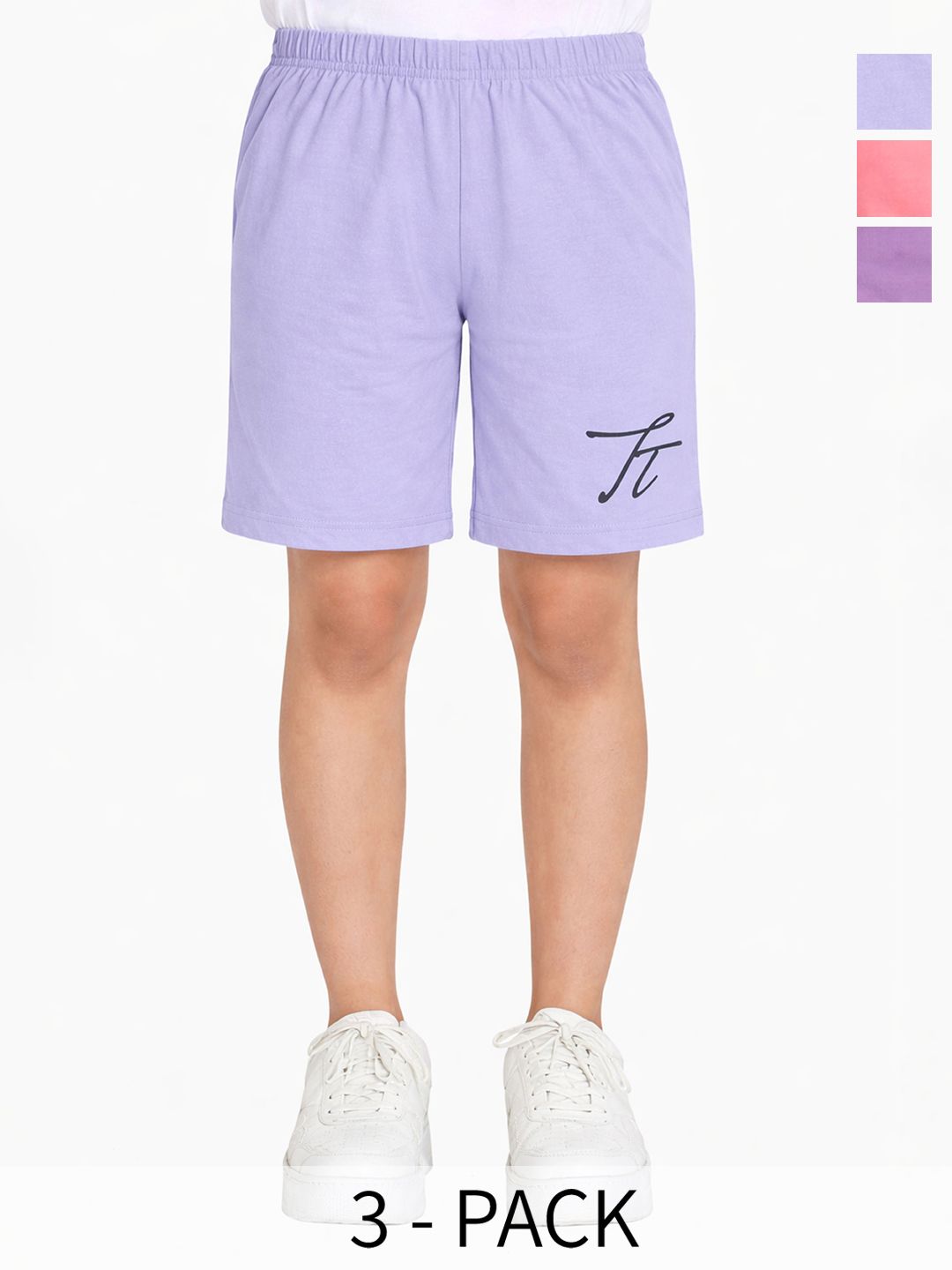 Girls Typography Cycling Shorts TotzTouch Girls Typography Cycling Shorts