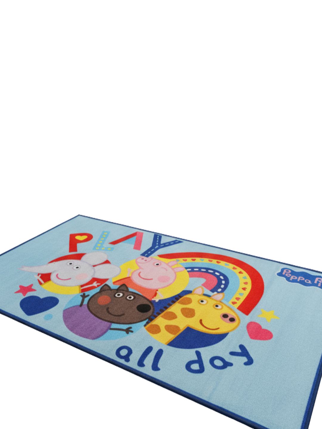 Athom Living Athom Living Peppa Pig Cartoon Theme Kids Nylon Carpet Blue Anti Skid 90x150 cm
