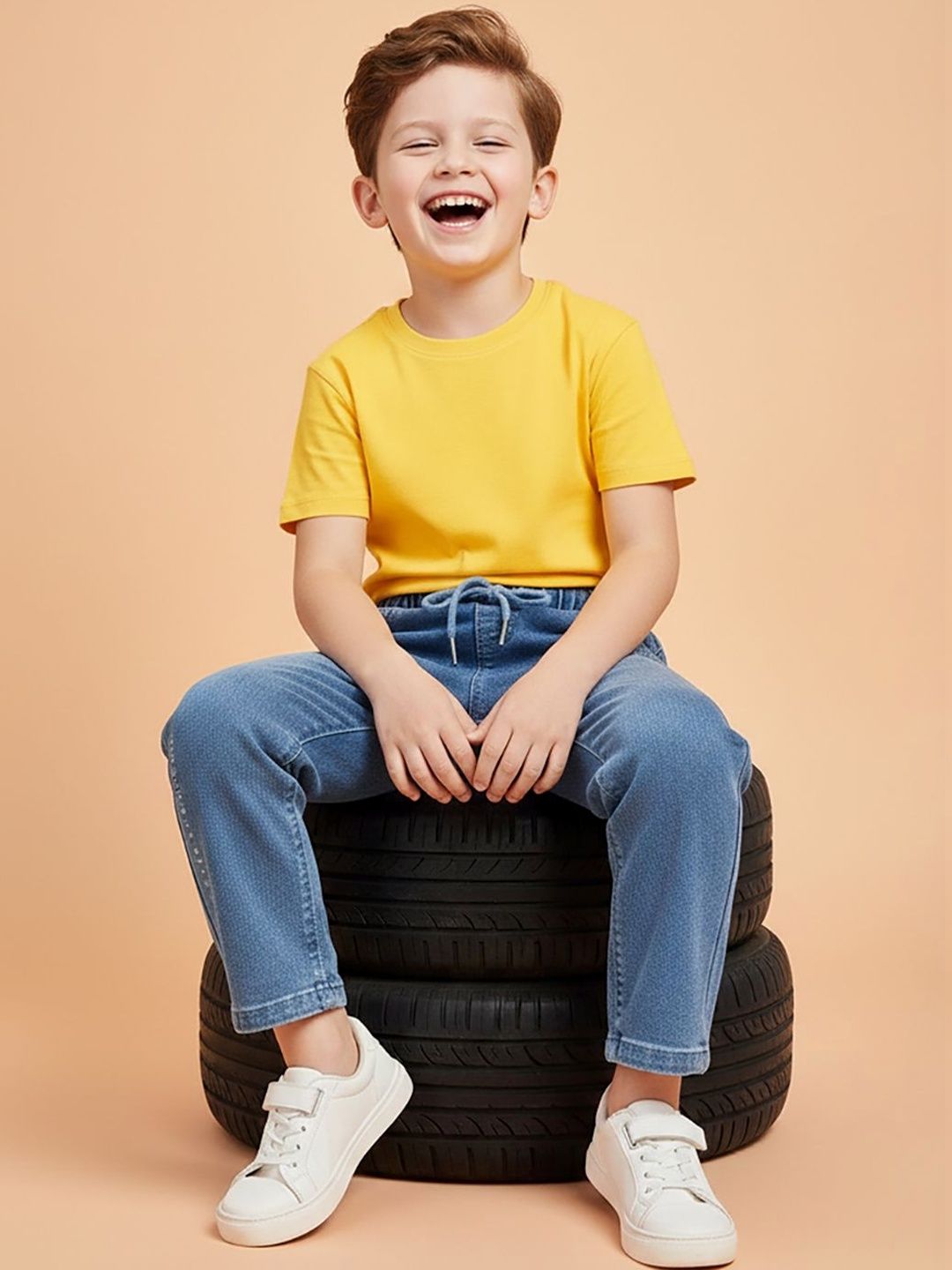 JFR Boys Straight Fit Low-Rise Light Fade Jeans