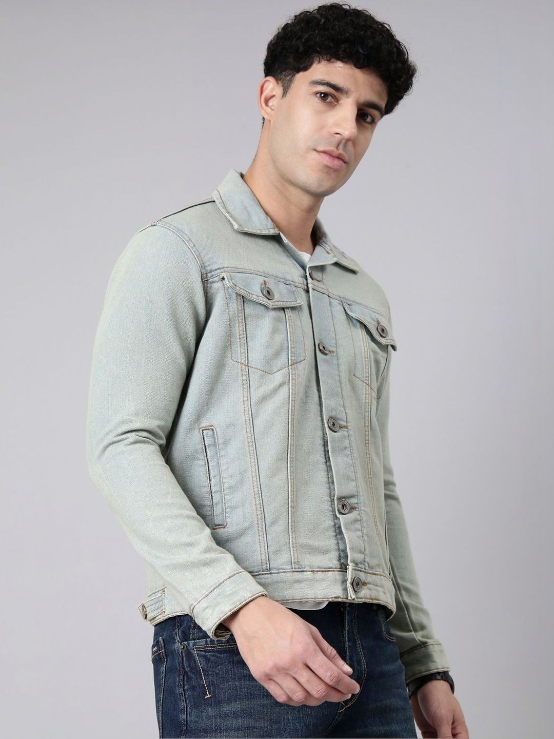 CINOCCI Men Denim Jacket