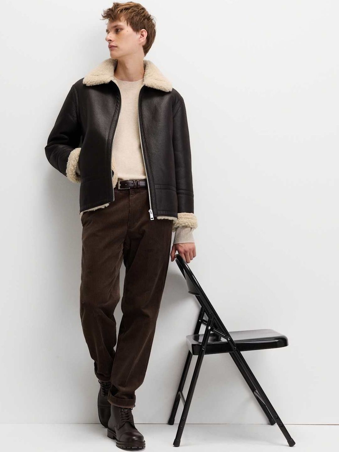 Marks & Spencer Faux Leather Aviator Jacket