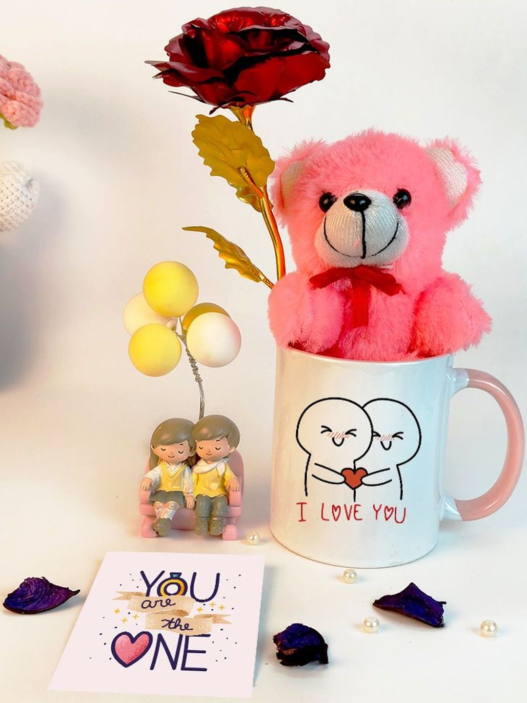 Giftii Red Ceramic Valentine Home Gift Sets