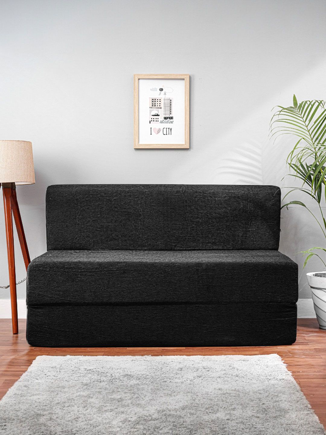 Solis Primus Comfort for all Solis Primus Comfortable Two Seater Black Comfort Sofa-Bed