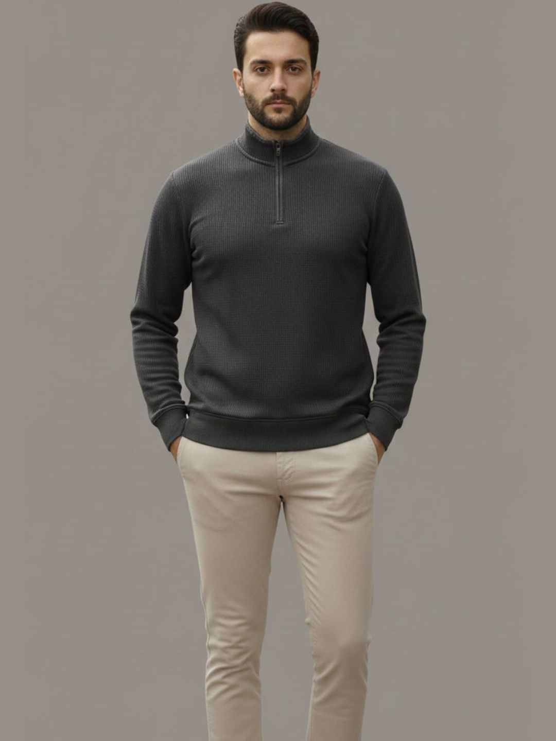 Mast & Harbour Men High Neck T-shirt