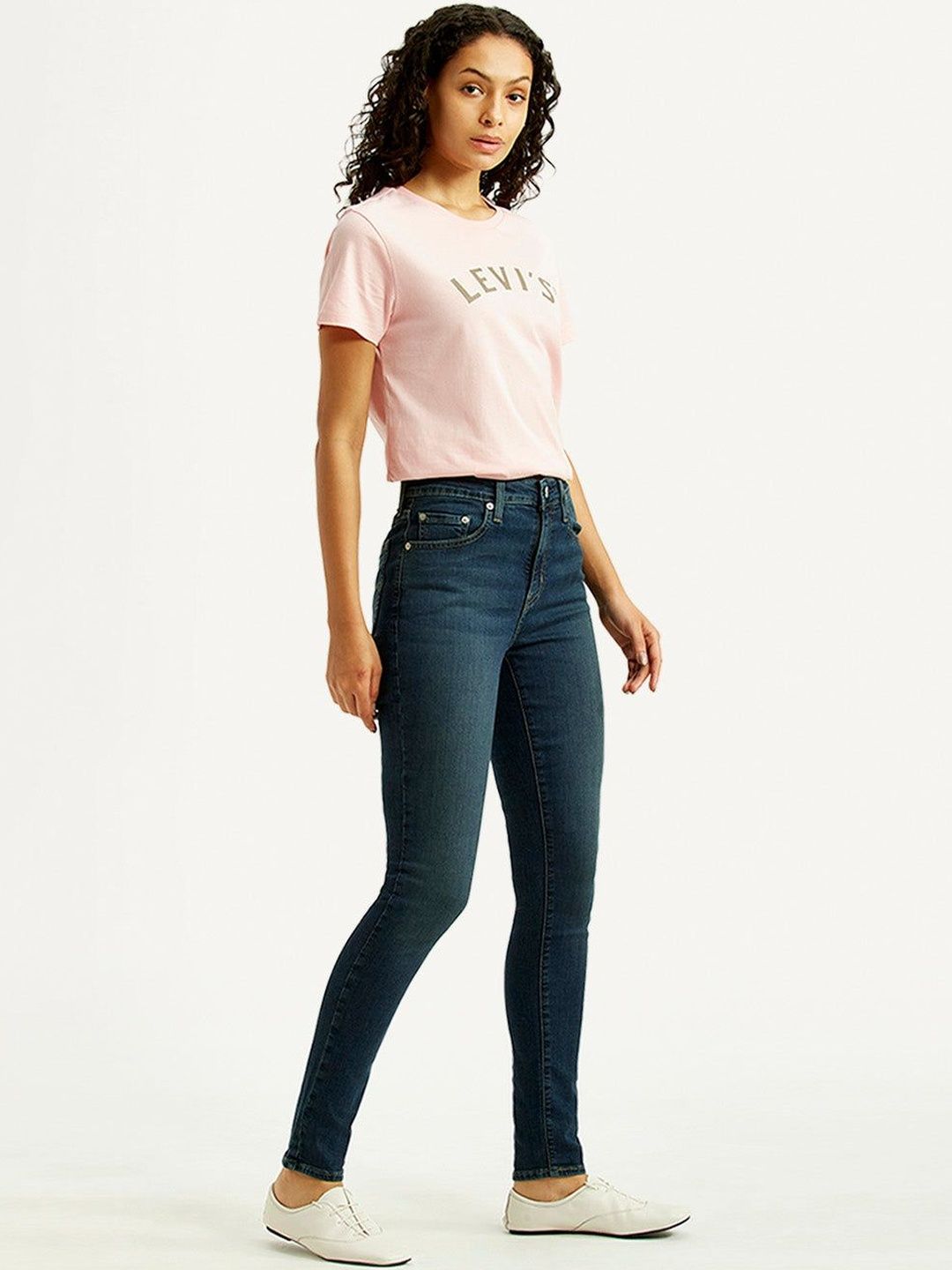 Mid Rise Skinny Navy Jeans