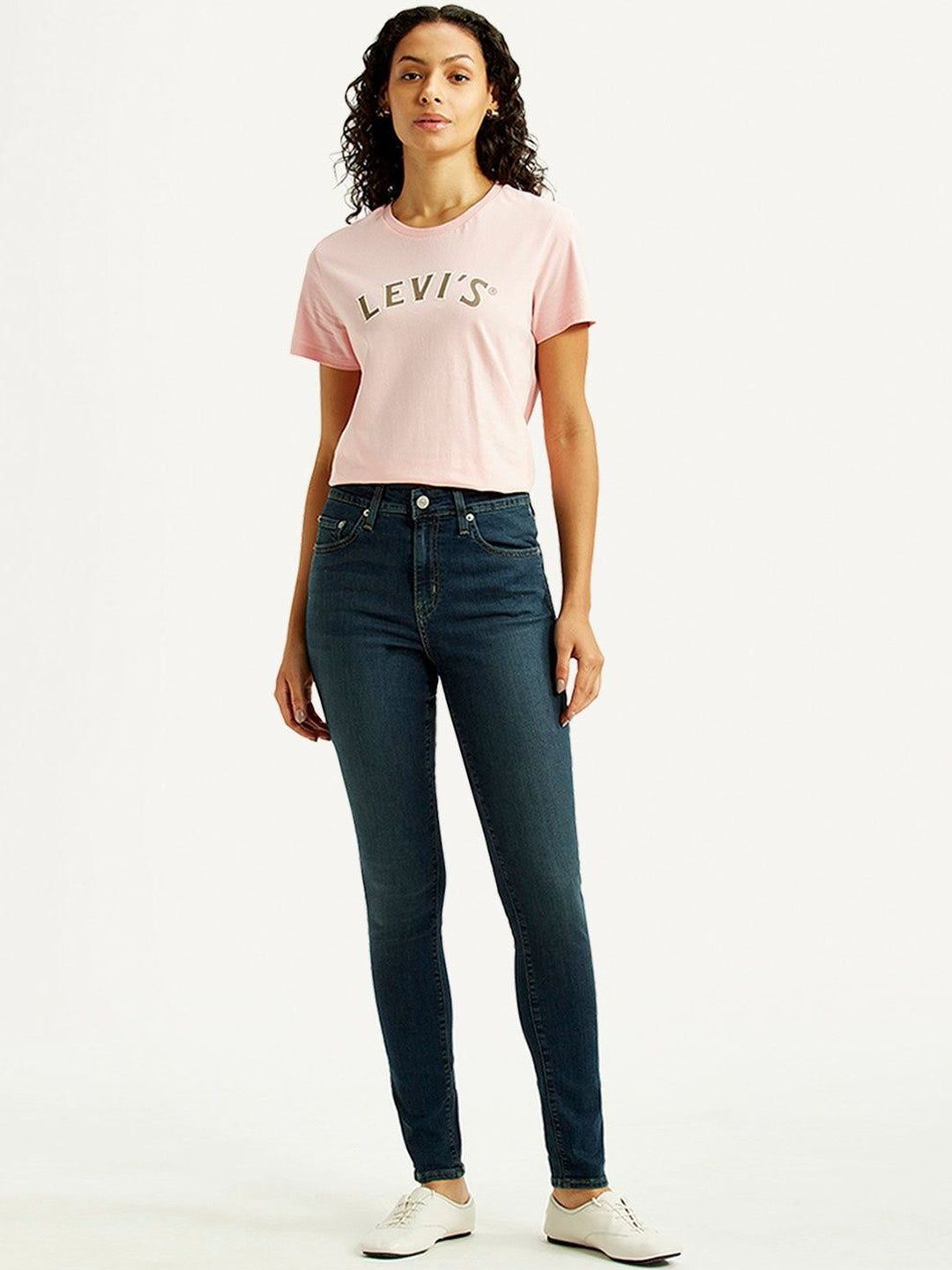 Mid Rise Skinny Navy Jeans