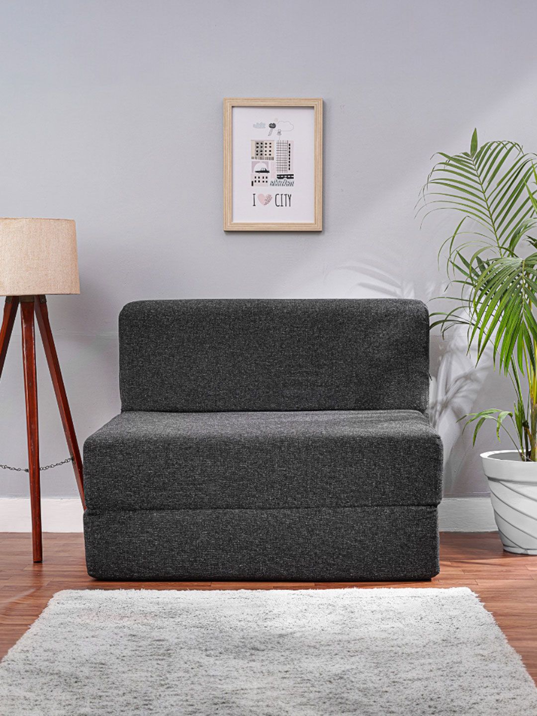 Solis Primus Comfort for all Solis Primus Comfort One seater for all Grey Foam Fold Out Sofa-Bed