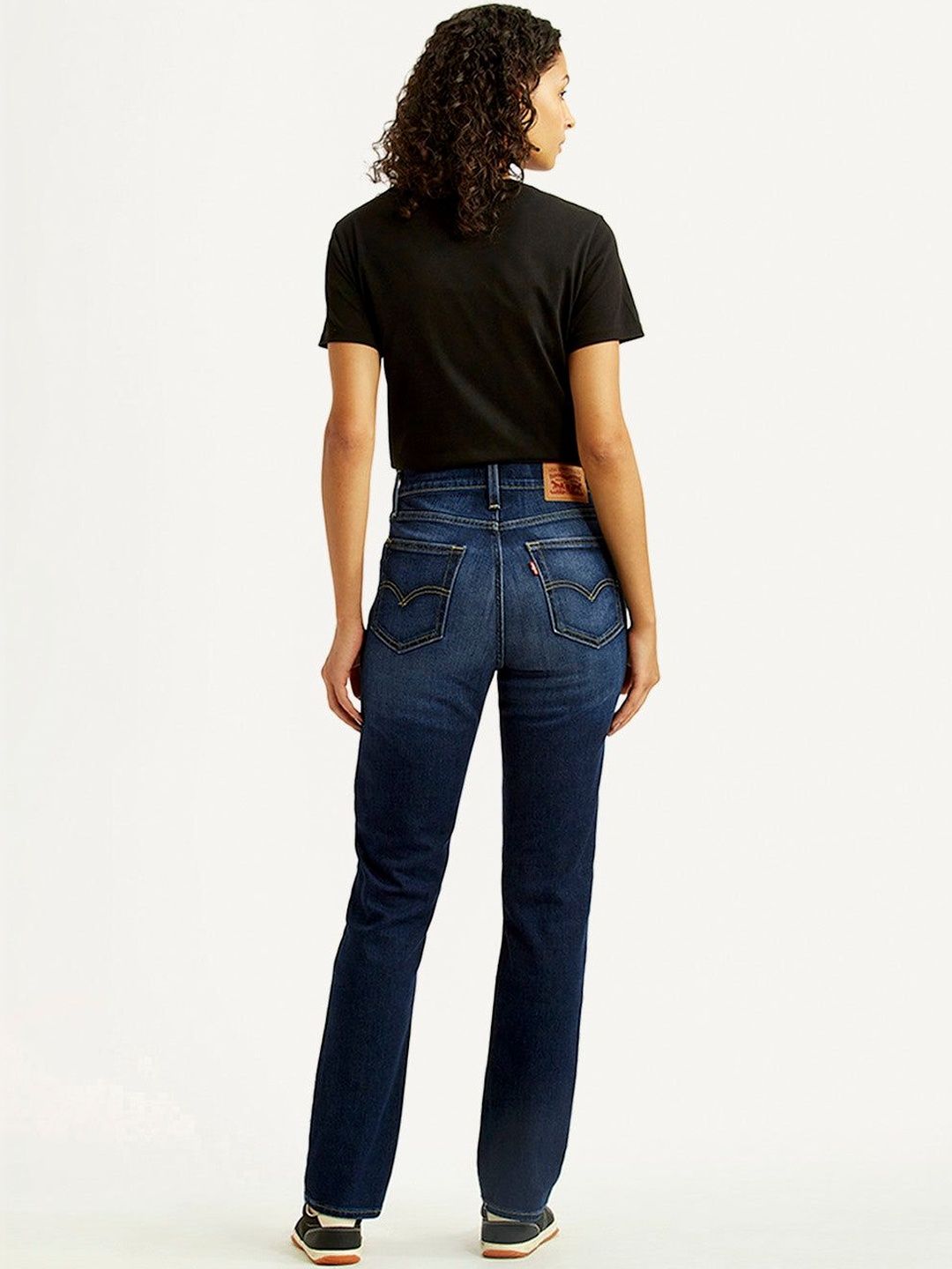 Mid Rise Straight Fit Navy Jeans