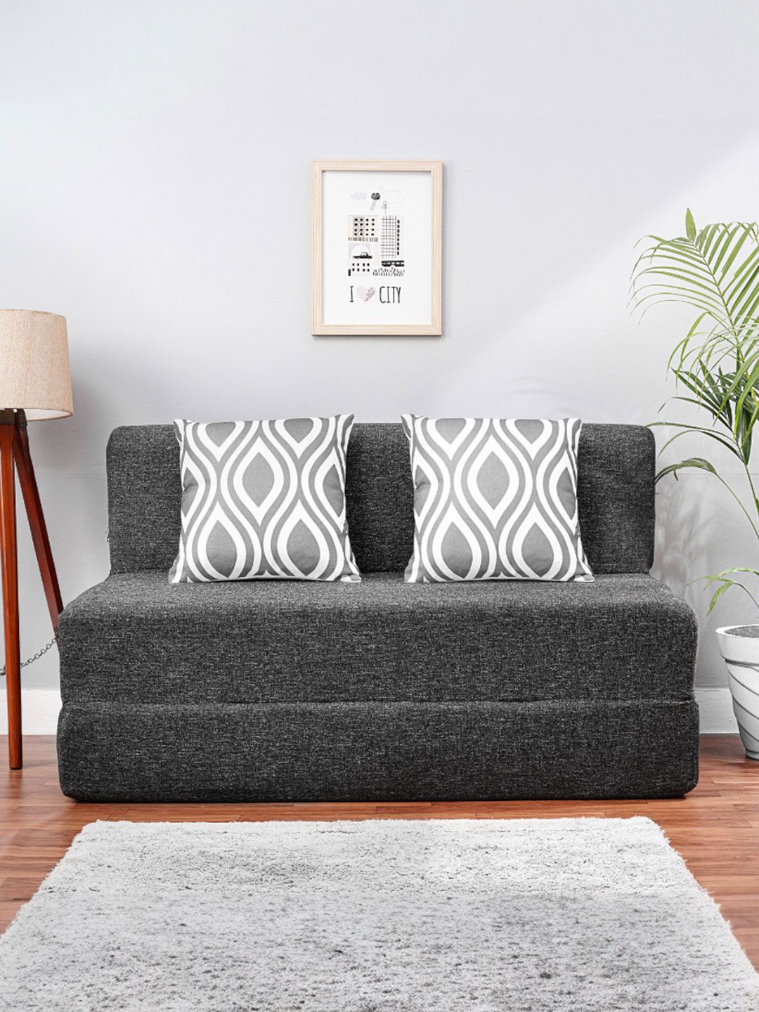 Solis Primus Comfort for all Solis Primus Comfortable Two Seater Grey 2 Seater Sofa-Bed