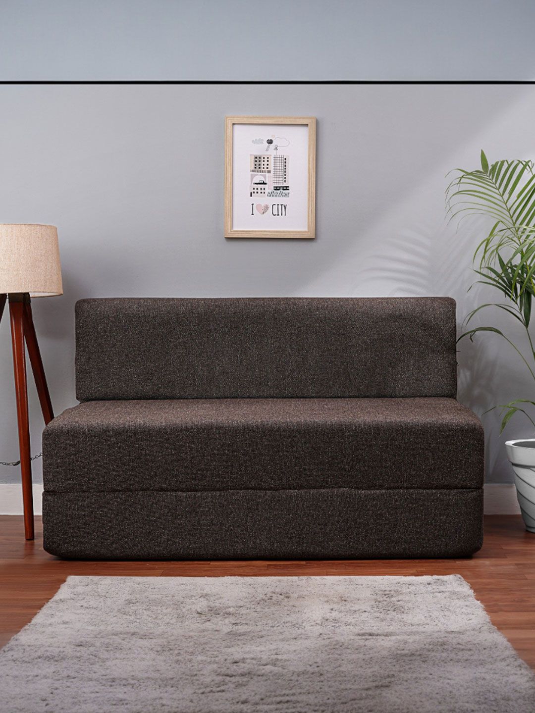 Solis Primus Comfort for all Solis Primus Comfortable Two Seater Coffee Brown 2 Seater Cushion Inflatable Sofa-Bed