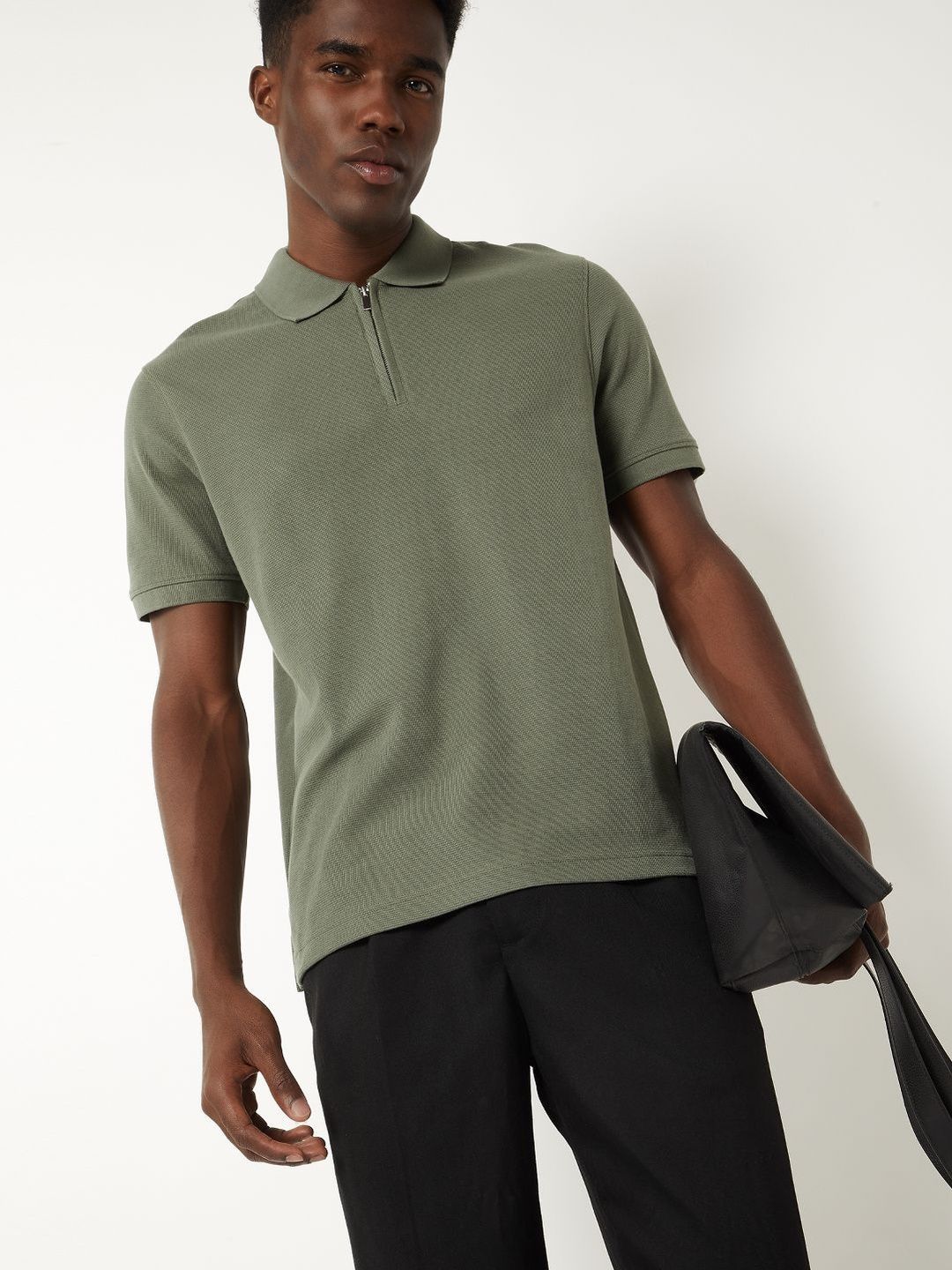 max Men Polo Collar Pure Cotton T-shirt