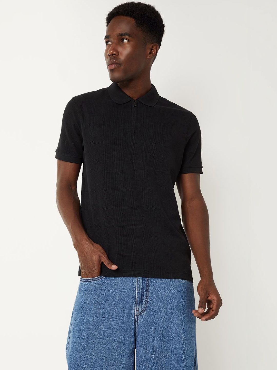max Men Polo Collar Pure Cotton T-shirt